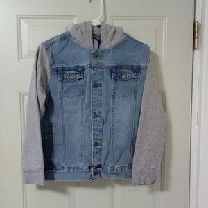 Ring Of Fire Mens Sz XL Jean Jacket Cotton Blue Anb Gray Button